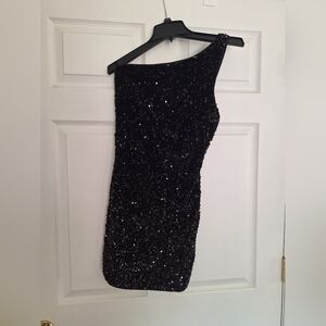 Black One shoulder Dress